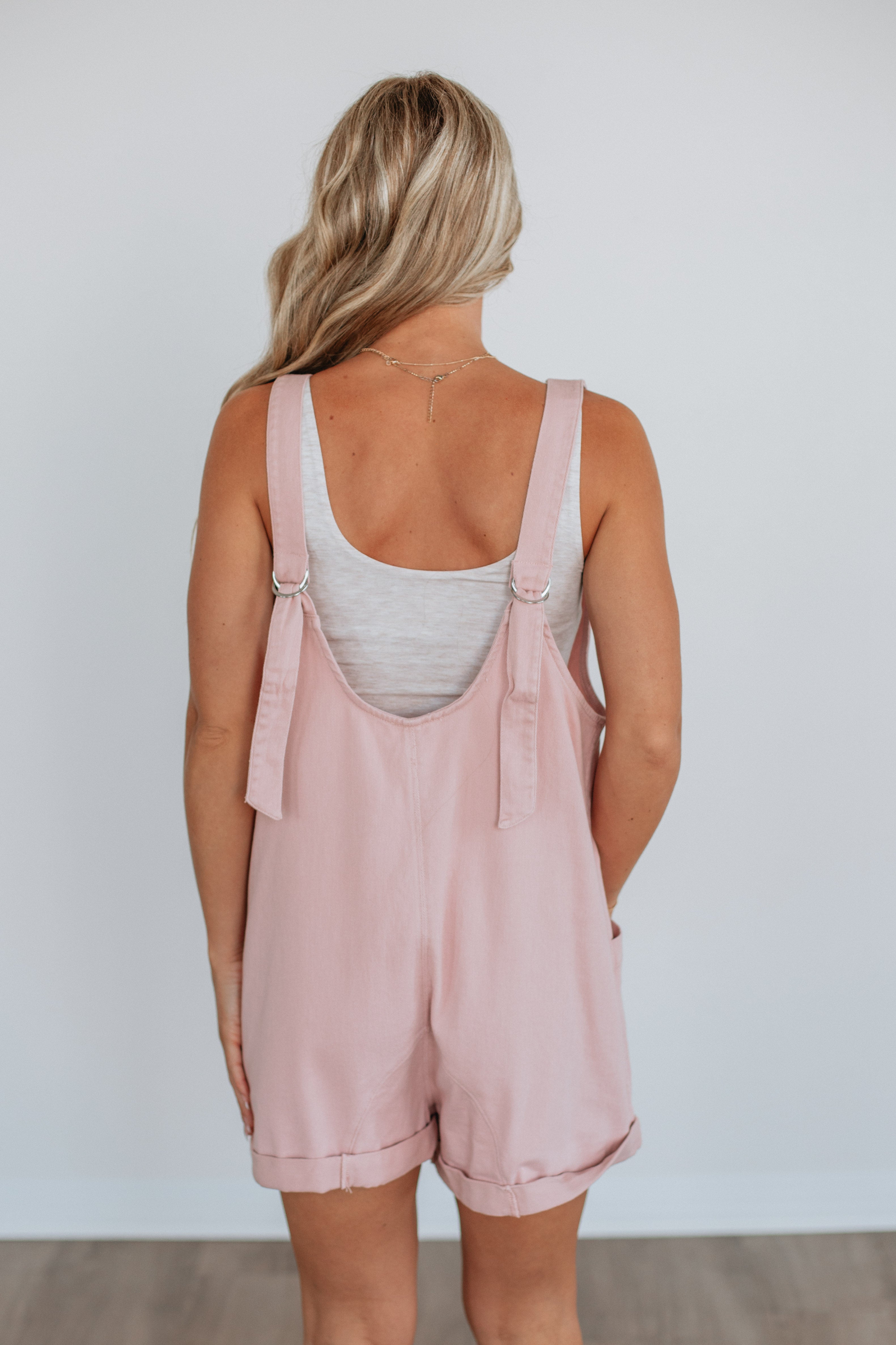 Kearney Short Overalls - Dusty Pink - Image 5