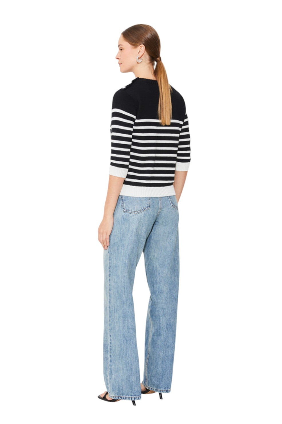 Peroza Striped Jumper - Black And White - Image 4